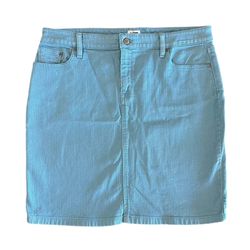 L.L. Bean Favorite Fit Blue Jean Denim Casual Straight Skirt Women’s Size 14 EUC