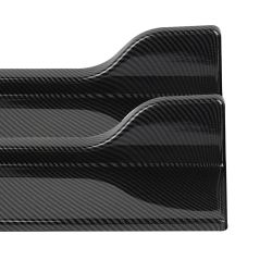 Brand New 2PCS Universal 42" Bumper Side Skirt Extension Splitters Carbon Fiber Look