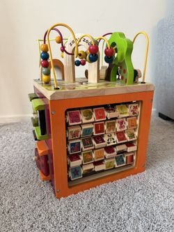 Wooden Activity Cube