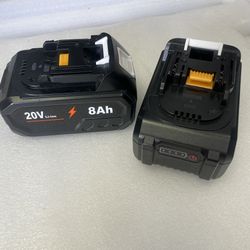 2-pack 8.0 Ah Replacement Battery for Makita 18v