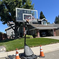 Basketball Hoop Can Raise It To Your Desired Height…my Kids Don’t Use It So It’s Time To Go 