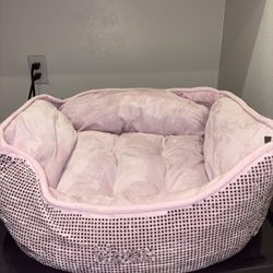 Rhinestone Pink Dog Bed