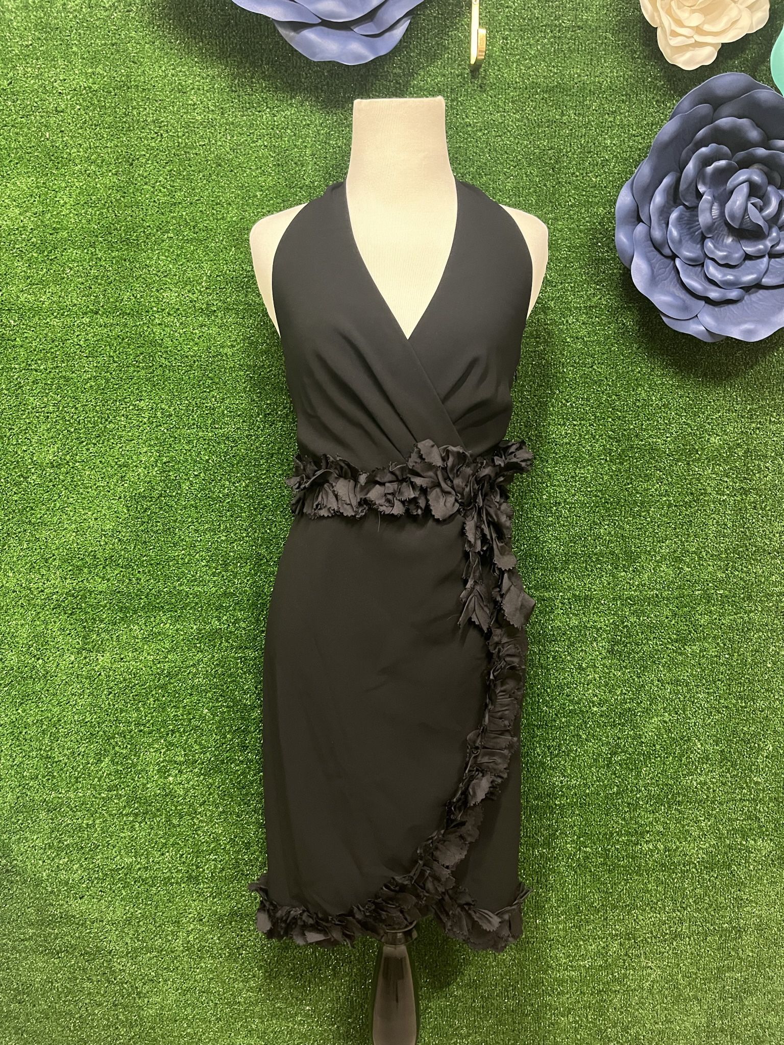 Moschino Black Halter Top Dress Size 6 