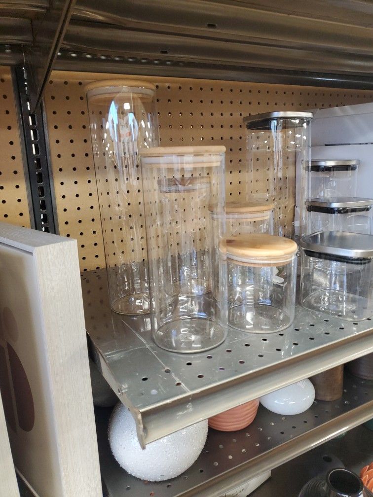 Canisters With Lids 16.00 Set Of 5