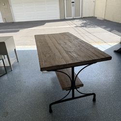 Rustic wood dining table $300