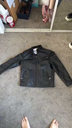 Black Faux Leather Moto Jacket