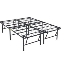 Foldable Metal Full Size Platform Bed Frame
