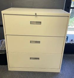 Metal filing cabinets