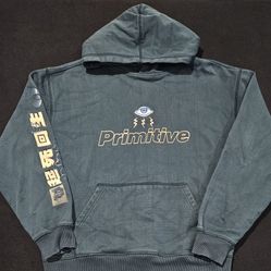 Primitive Skateboards Reboot Vintage Green Hoodie Mens Size Large 