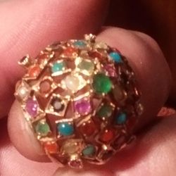 Antique Asian  Dome Ring 