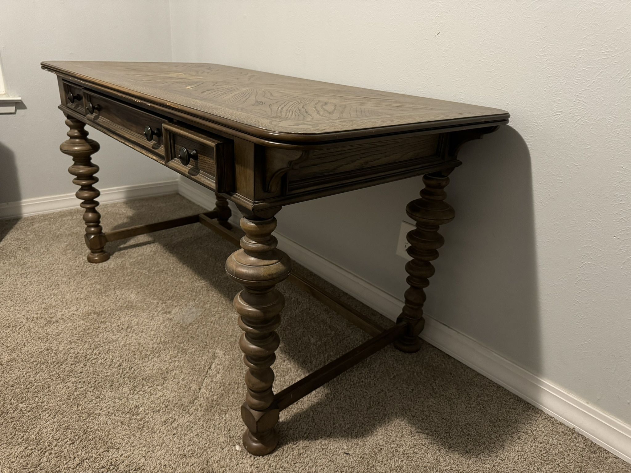 Solid Wood Vintage Desk / Coffee Table – Great Condition