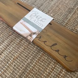 Bathtub Caddy Natural Wood “Relax”