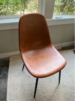 Tan/Burnt Orange Kitchen Chairs x 3