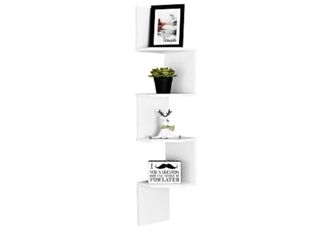 white shelves