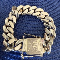 14K Gold Cuban Link Bracelet 