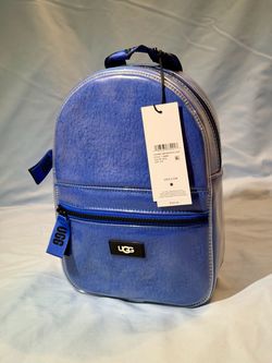 UGG Dannie II Mini Backpack Clear, Blue (Azul) Sherpa, Brand New With Tags