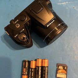 excellent Nikon Coolpix L310 Compact Digital Camera 14MP 21x Zoom - Black bundle