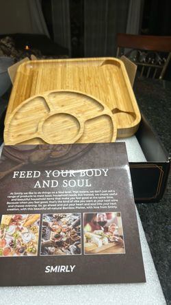 Smirly Bamboo Charcuterie Board Set