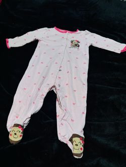 Baby Girl Monkey  Sleeper Pajamas
