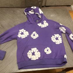 Purple denim Tears Hoodie Size Medium 