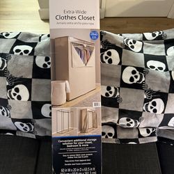 Extra wide clothes closet