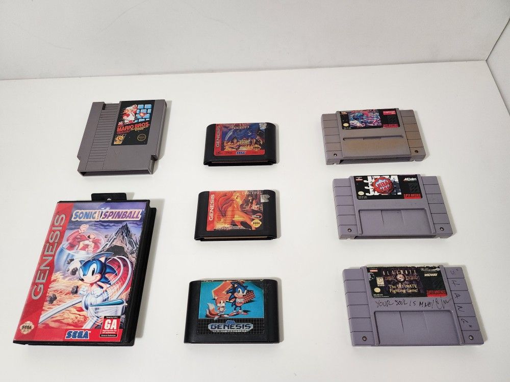Lion King, Sonic, Aladdin, Ultimate, NBA, Vintage, Super Mario Games