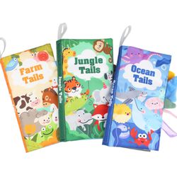 Baby Books 0-6 Months - 3PCS Montessori Toys for Babies 0-3-6-9-12-18 Months,Infant Newborn Tummy Time Toys Touch Feel Book Learning Sensory Toys
