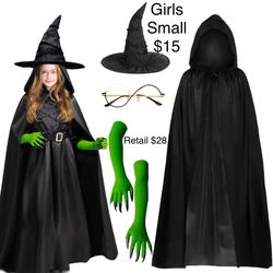Elephaba Wicked Witch Kids Costume Small Halloween