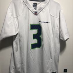 Nike NFL Seattle Seahawks #3 Russell Wilson Youth Boy’s White Blue  Football Jersey SZ: XL(18-20)