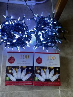 2 New Boxes of 100 Cool White Mini Lights Indoor/Outdoor