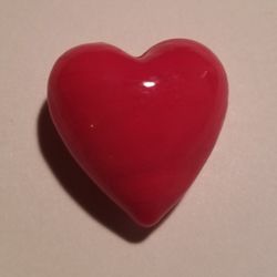 Red Glass Heart/Glass Snake Pendant/beads