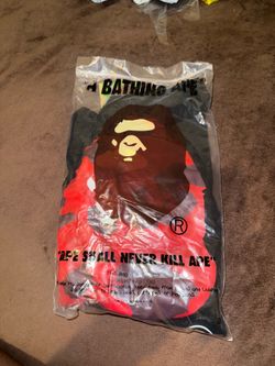 Red BAPE  Mesh Print T-Shirt | XL