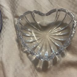 Glass Heart Dish