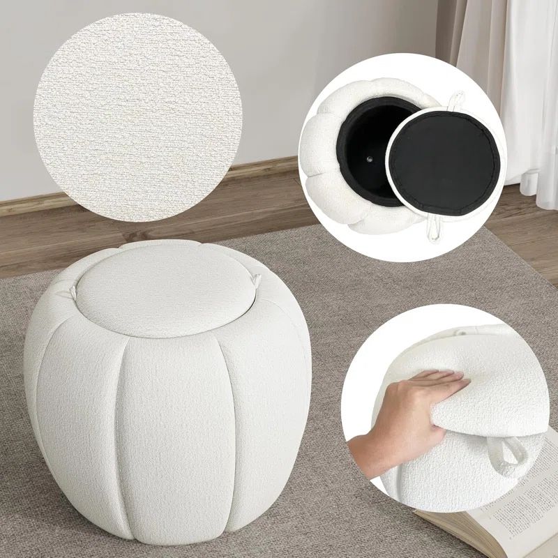 Beige Ottoman With Storage