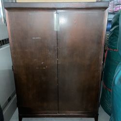 Cherry Wood Armoire with 4 drawers