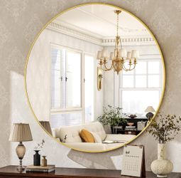 Round wall mounted mirror