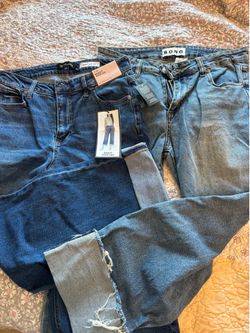 wide leg high rise jeans