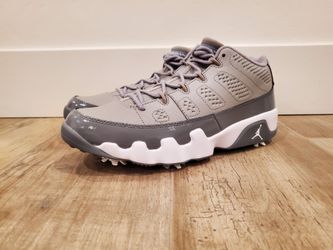 JORDAN RETRO 9 LOW CEMENT GREY GOLF SHOES MENS...SZ 10...BRAND NEW
