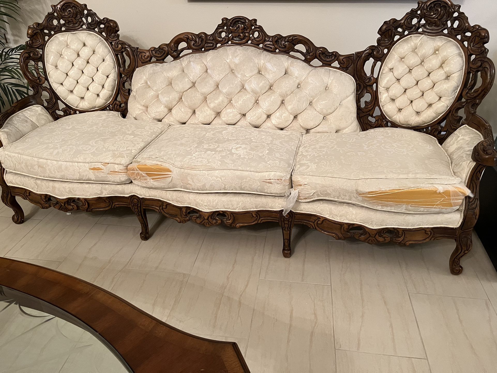 French Style Sofa, Live Seat And Chair Set
