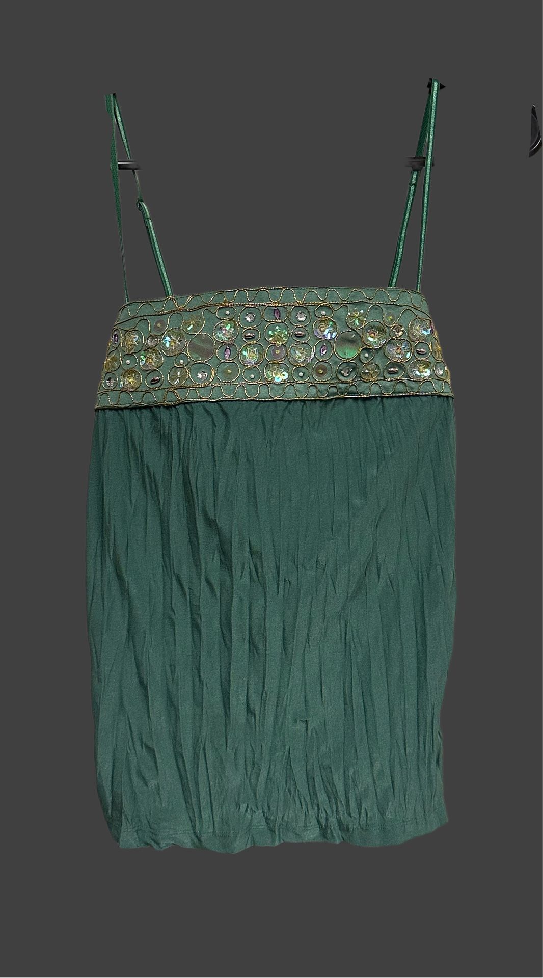 Women’s Dressy Embellished Emerald Tank