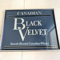 Canadian black velvet whisky framed bar decor