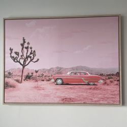 Framed Car & Desert Print