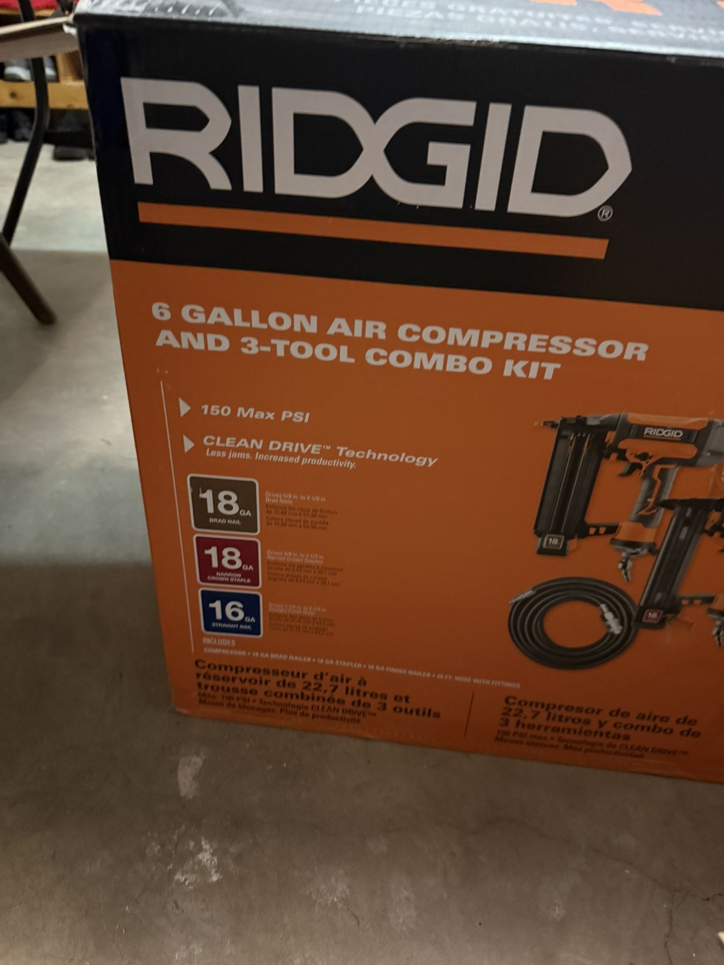 Rigid Compressor With 3 Nailers