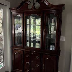 Cherry Wood China hutch buffet