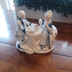 Victorian Couple Drinking Tea 