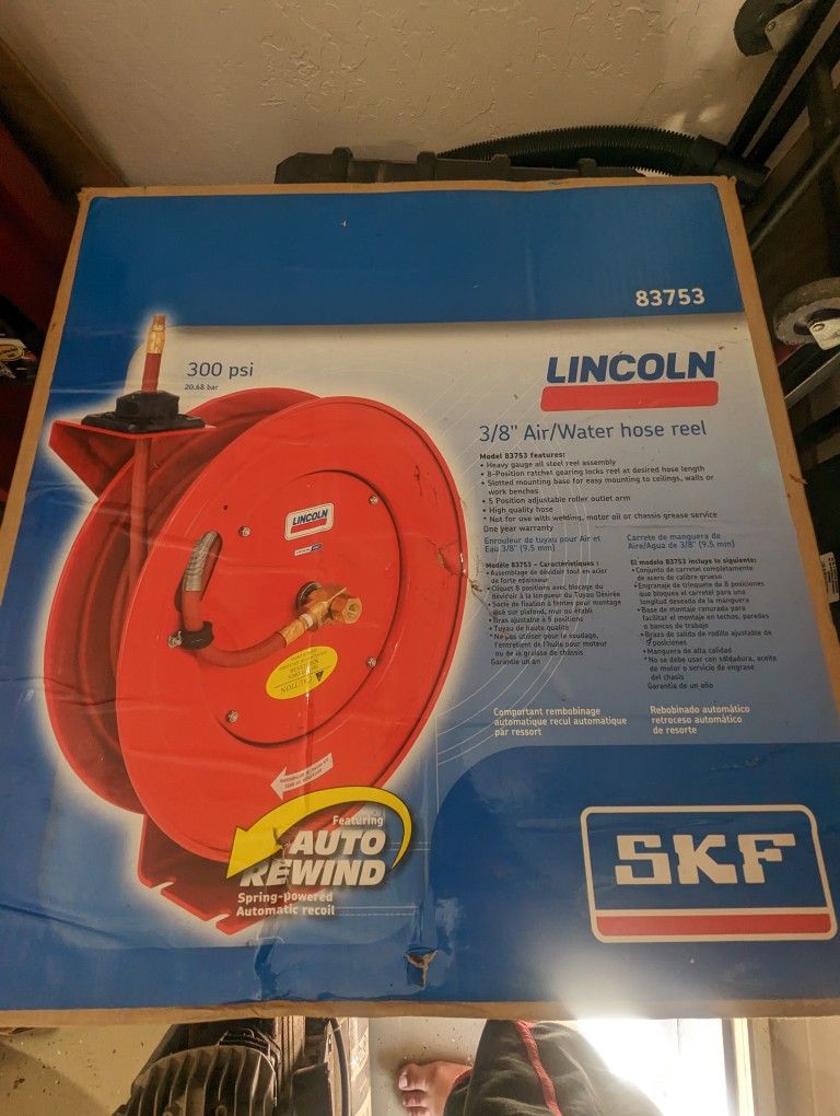 Lincoln electric air/Water Hose Reel