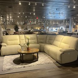 6PC Power Sectional Reclining