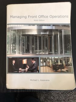 Managing Front Office Operations 9th Edition Used Textbook