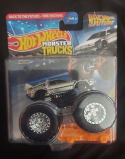 Hot wheels monster truck back to the future DeLorean time machine $10