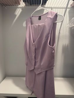 Lavender Vest and Pant Set